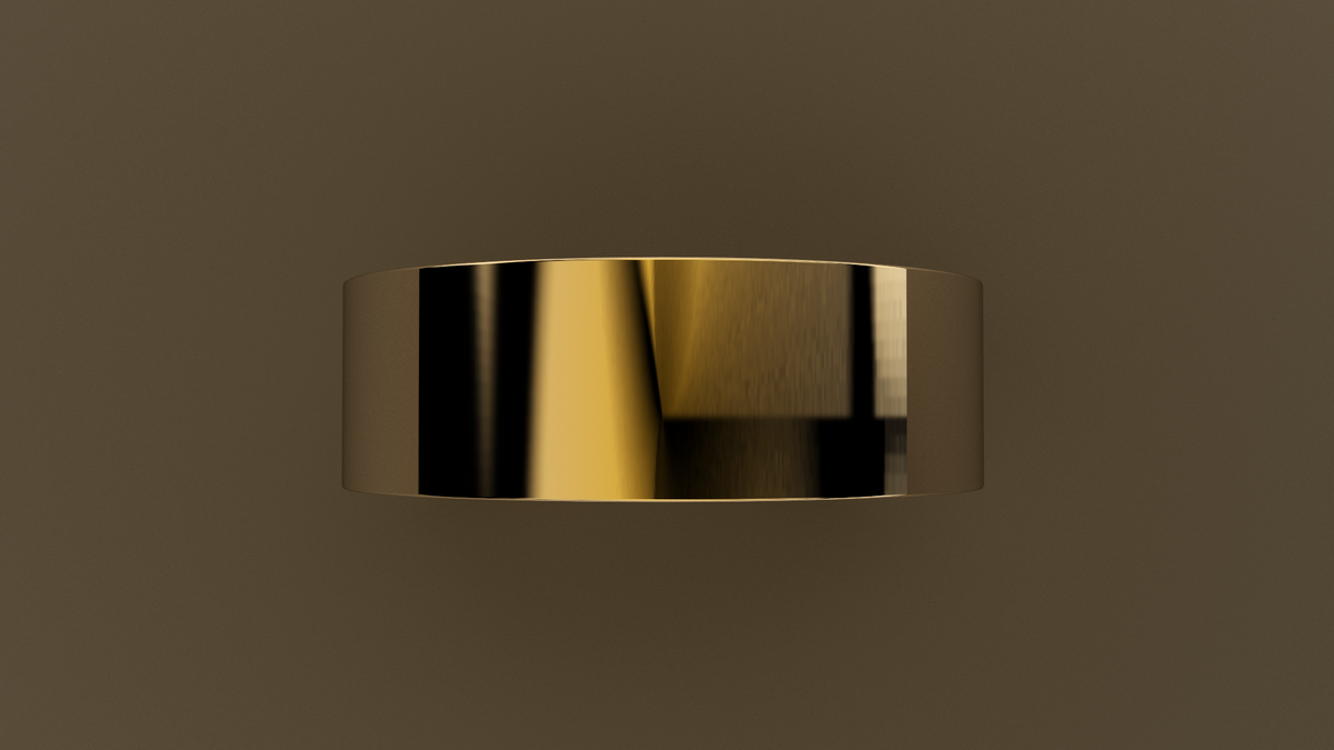 Polished Yellow Gold 7mm Flat Wedding Band