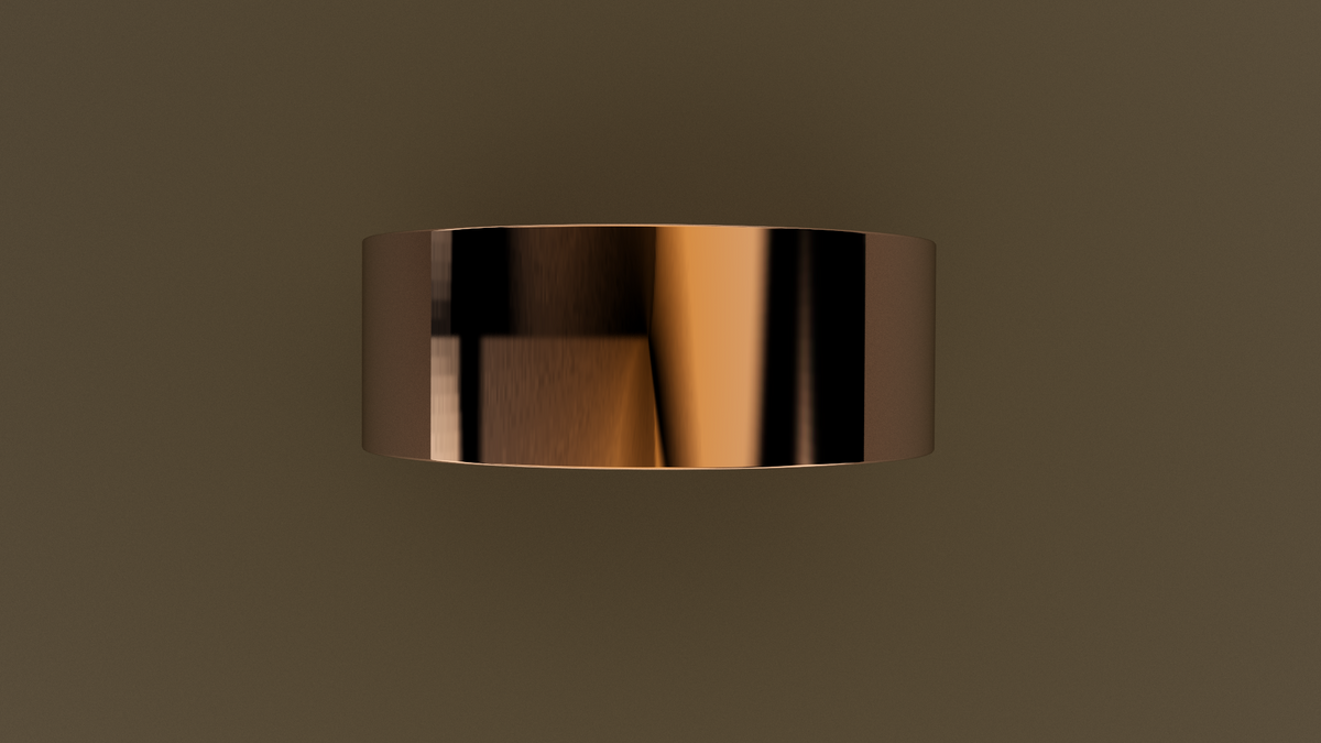 Polished Rose Gold 8mm Flat Wedding Band
