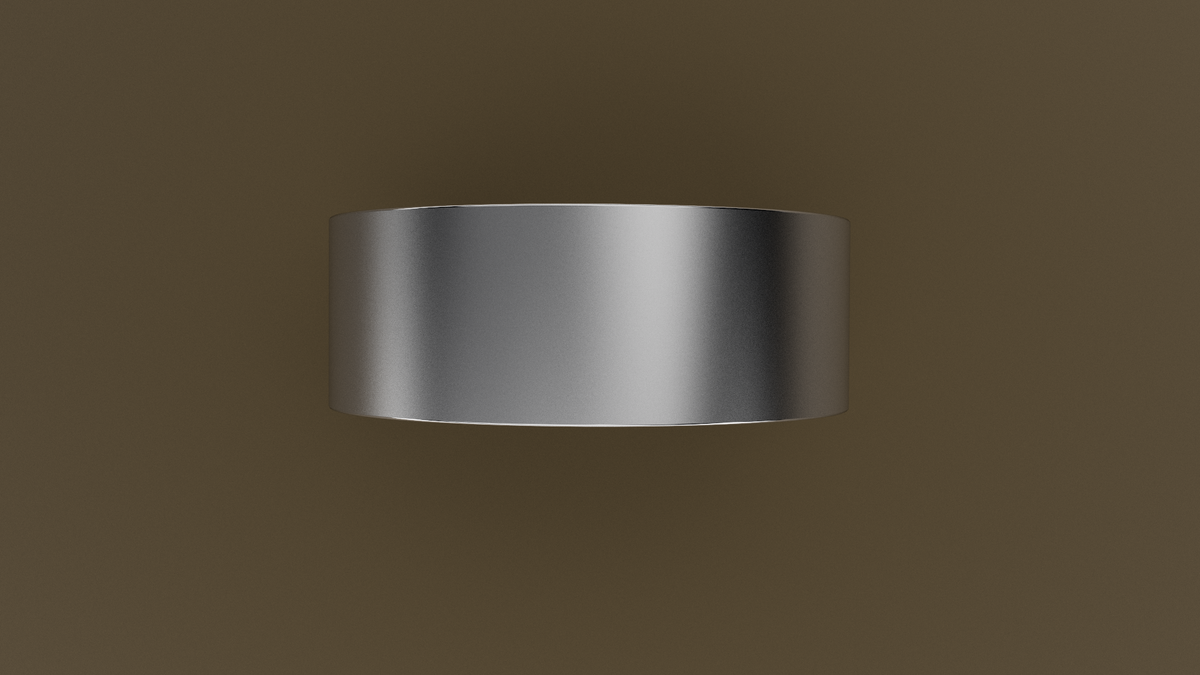 Brushed White Gold 8mm Flat Wedding Band