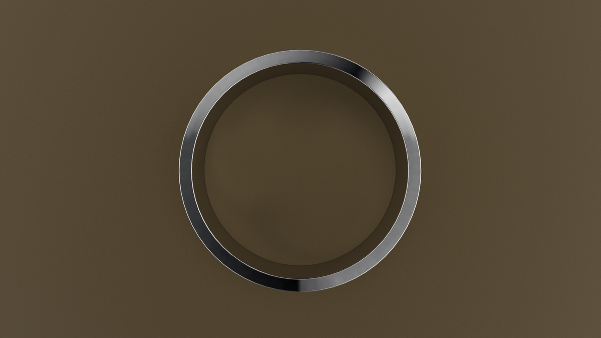 Polished White Gold 8mm Flat Wedding Band