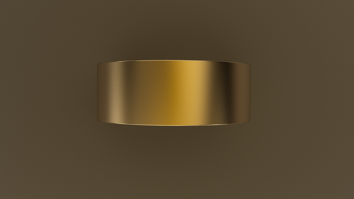 Brushed Yellow Gold 8mm Flat Wedding Band