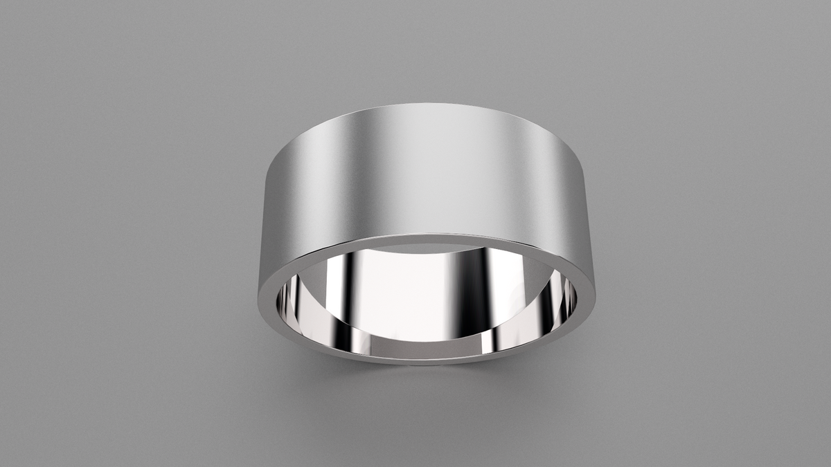 Brushed Sterling Silver 9mm Flat Wedding Band