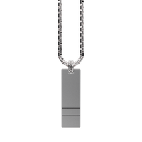 Original Set Your Bar Sterling Silver Double Horizontal Matte/Polished Design