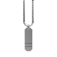 Angled Set Your Bar Sterling Silver Double Horizontal Matte/Polished Design
