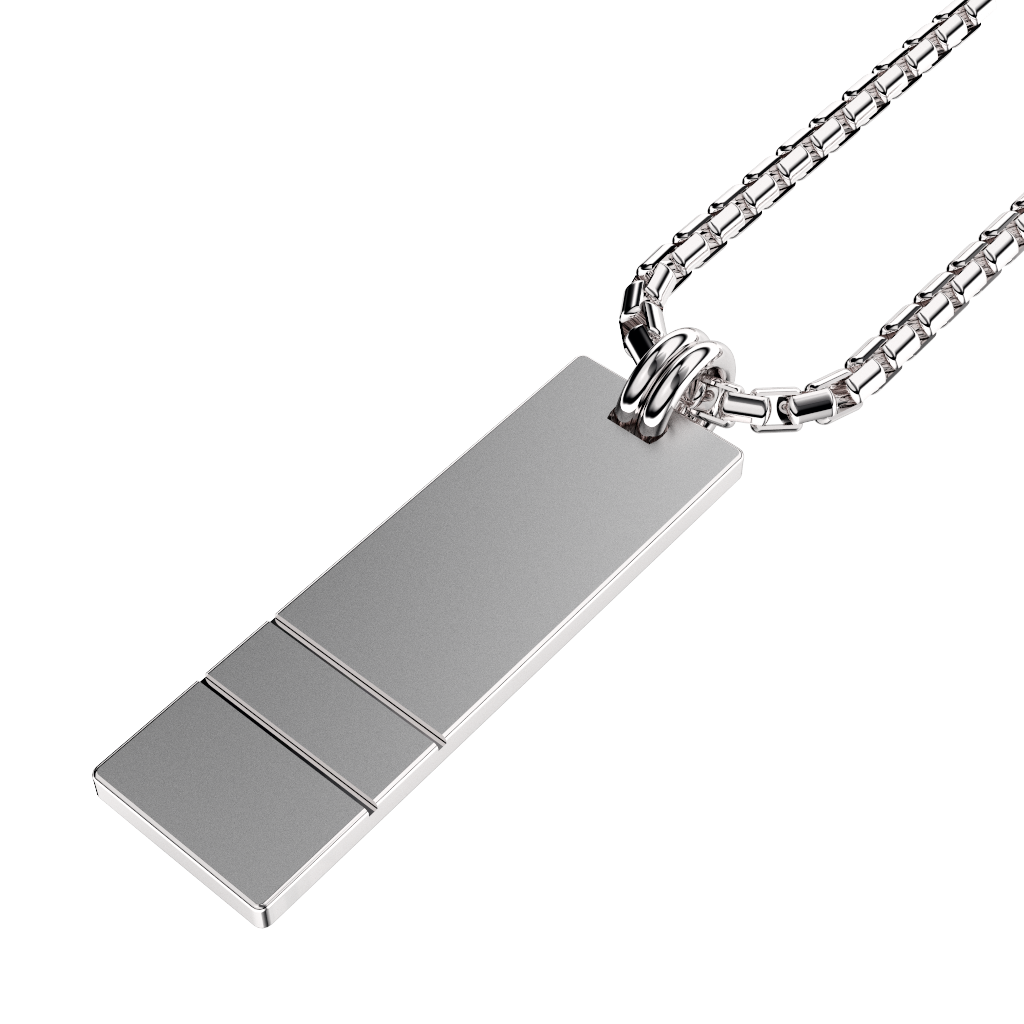 Original Set Your Bar Sterling Silver Double Horizontal Matte/Polished Design