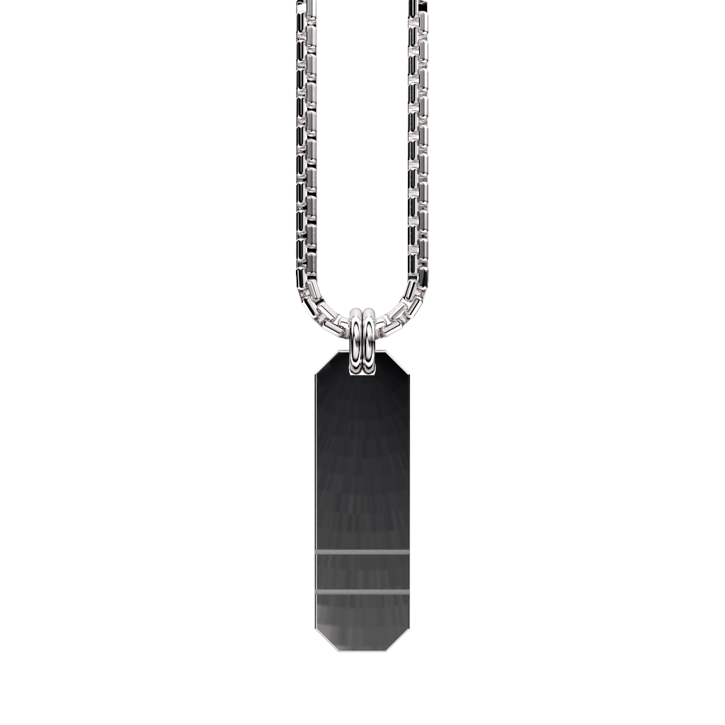 Angled Set Your Bar Sterling Silver Double Horizontal Polished/Matte Design