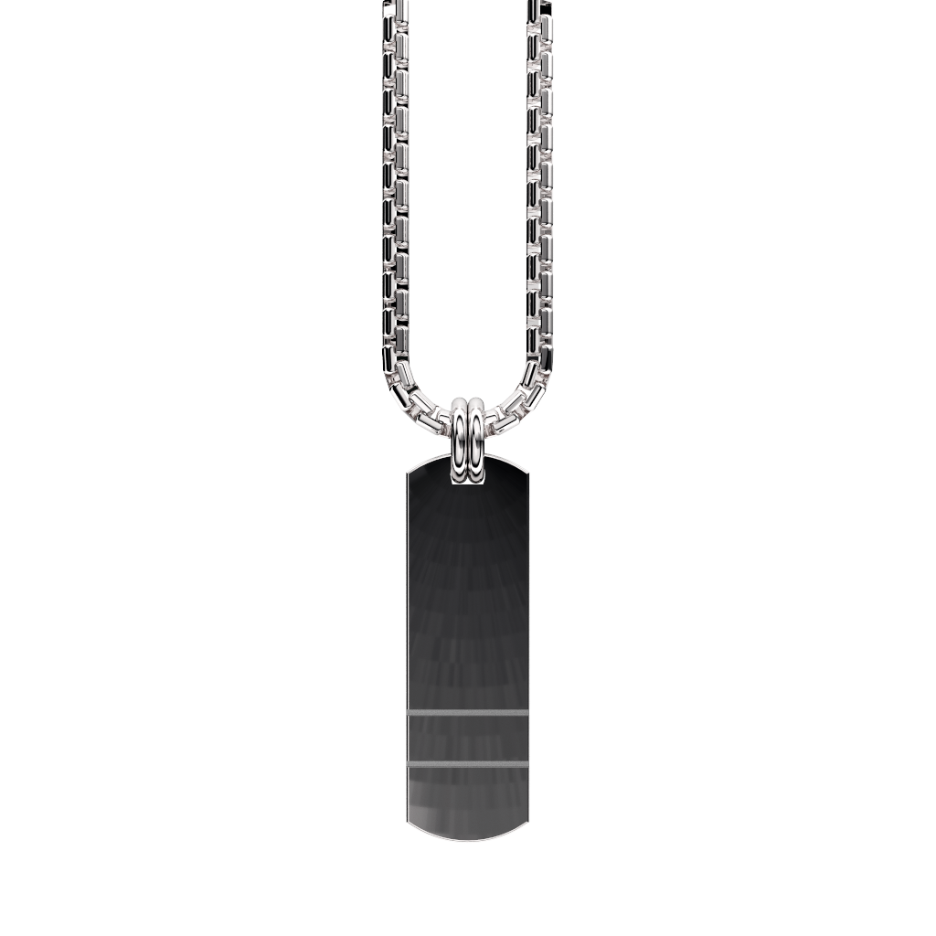 Curved Set Your Bar Sterling Silver Double Horizontal Polished/Matte Design