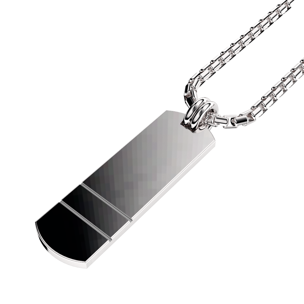 Curved Set Your Bar Sterling Silver Double Horizontal Polished/Matte Design