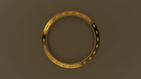 Polished Yellow Gold 4mm Side Diamond Wedding Band