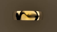 Polished Yellow Gold 6mm Side Design Wedding Band