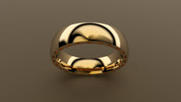Polished Yellow Gold 6mm Side Design Wedding Band