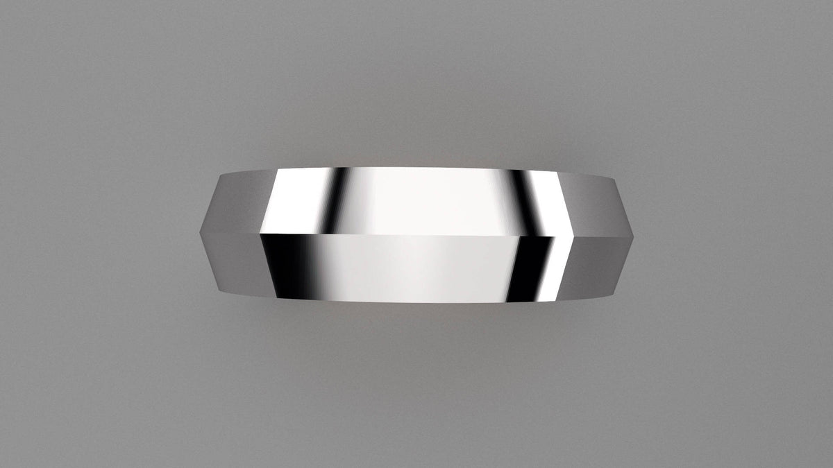 Polished Sterling Silver 6mm Knife Edge Wedding Band