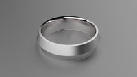 Brushed Sterling Silver 6mm Knife Edge Wedding Band