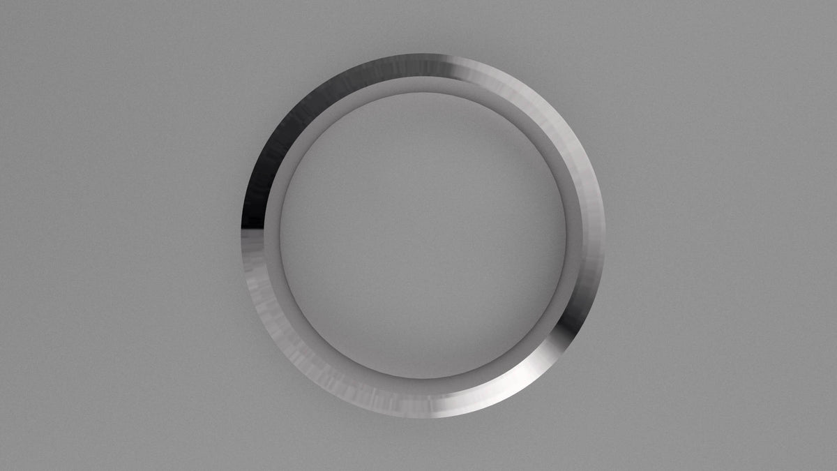 Brushed Sterling Silver 6mm Double Bead Row Wedding Band
