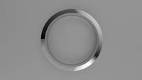 Brushed Sterling Silver 6mm Double Bead Row Wedding Band