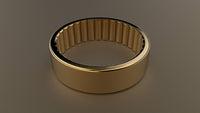 Polished Yellow Gold 6mm Interior Fluted Wedding Band