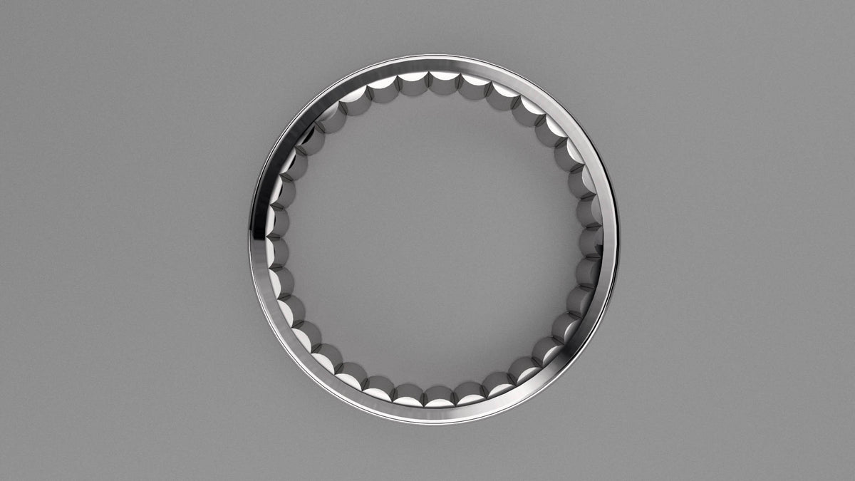Polished Sterling Silver 6mm Interior Fluted Wedding Band