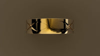 Polished Yellow Gold 6mm Infinity Groove Wedding Band