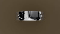 Polished White Gold 6mm Infinity Groove Wedding Band