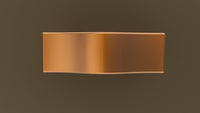 Brushed Rose Gold 6mm Pointed Square Wedding Band