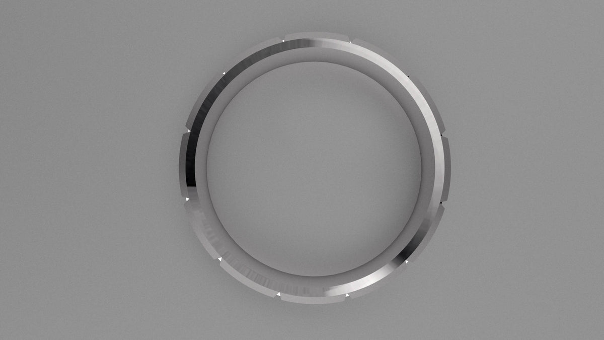 Polished Sterling Silver 6mm Brick Pattern Wedding Band
