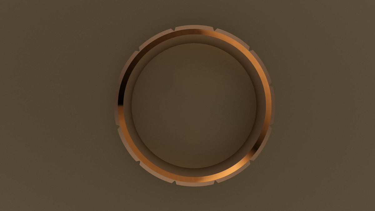 Polished Rose Gold 8mm Brick Wedding Band