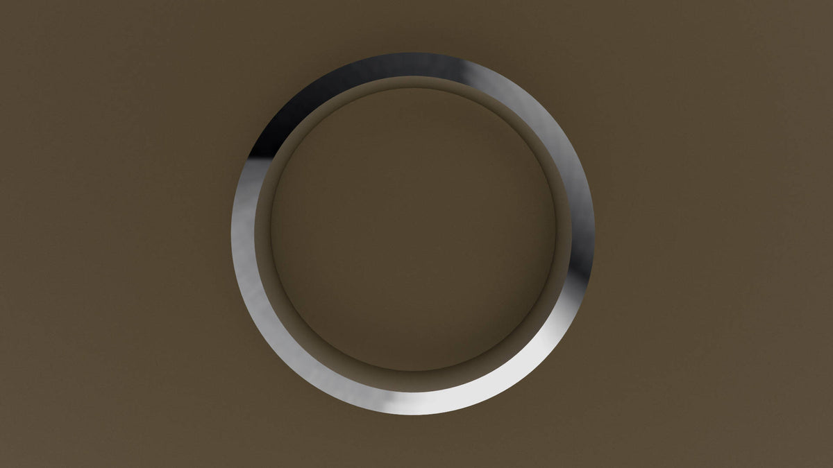Polished White Gold 6mm Fluted Wedding Band
