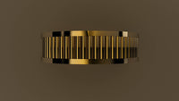 Polished Yellow Gold 6mm Fluted Wedding Band