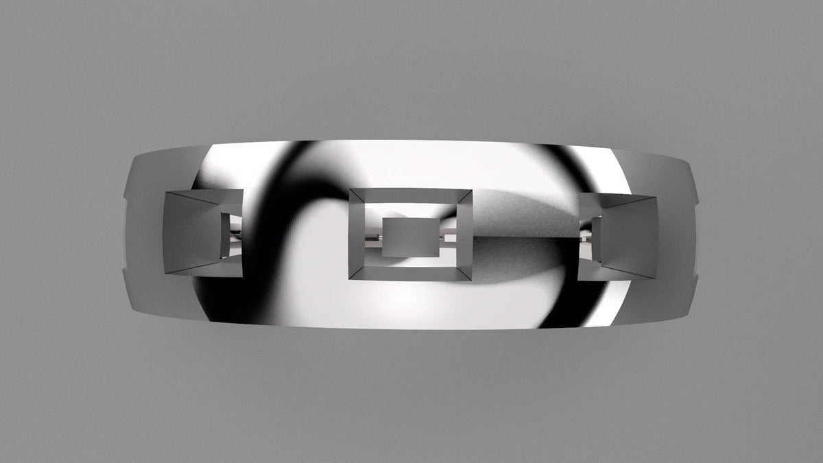 Polished Sterling Silver 6mm Cutout Wedding Band