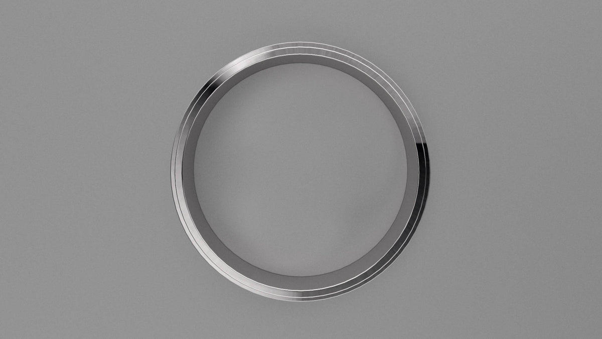 Brushed Sterling Silver 6mm Step Edge Wedding Band