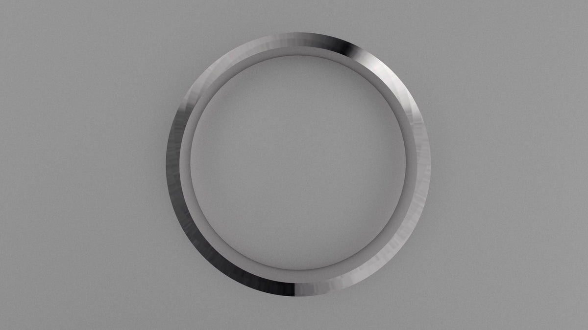 Brushed Sterling Silver 6mm Double V Groove Wedding Band
