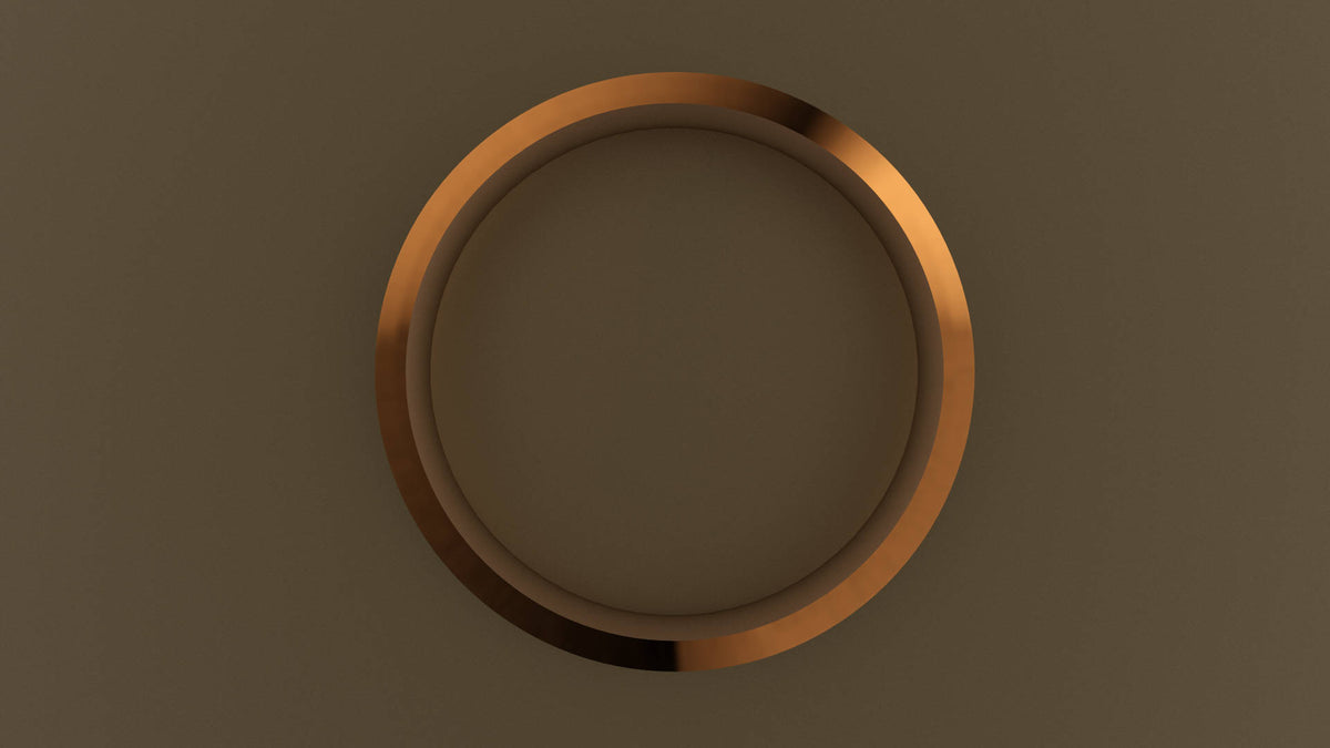 Brushed Rose Gold 6mm Double V Groove Wedding Band