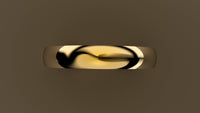 Polished Yellow Gold 4mm Side Diamond Wedding Band