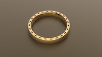 Polished Yellow Gold 4mm Side Diamond Wedding Band