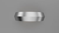 Brushed Sterling Silver 6mm Knife Edge Wedding Band