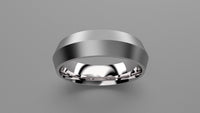 Brushed Sterling Silver 6mm Knife Edge Wedding Band