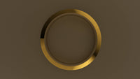 Polished Yellow Gold 6mm Double Bead Row Wedding Band