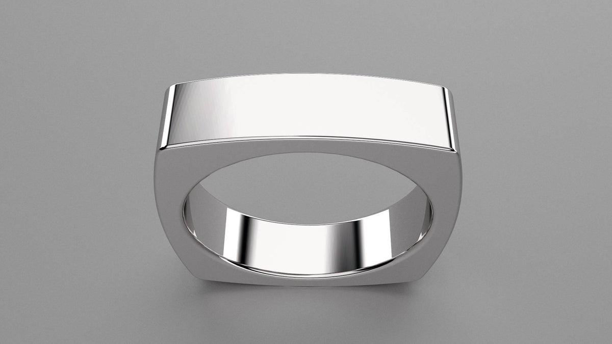 Polished Sterling Silver 6mm Euro Square Wedding Band