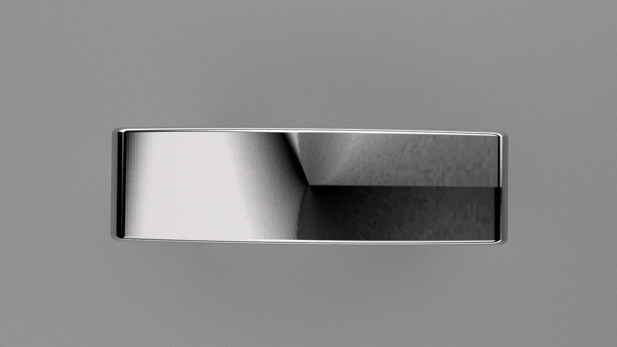 Polished Sterling Silver 6mm Euro Square Wedding Band