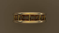 Polished Yellow Gold 6mm Open Bar Wedding Band