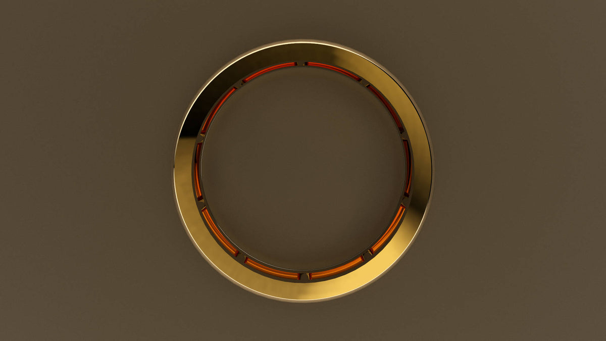 Polished Yellow Gold 6mm Open Bar Wedding Band