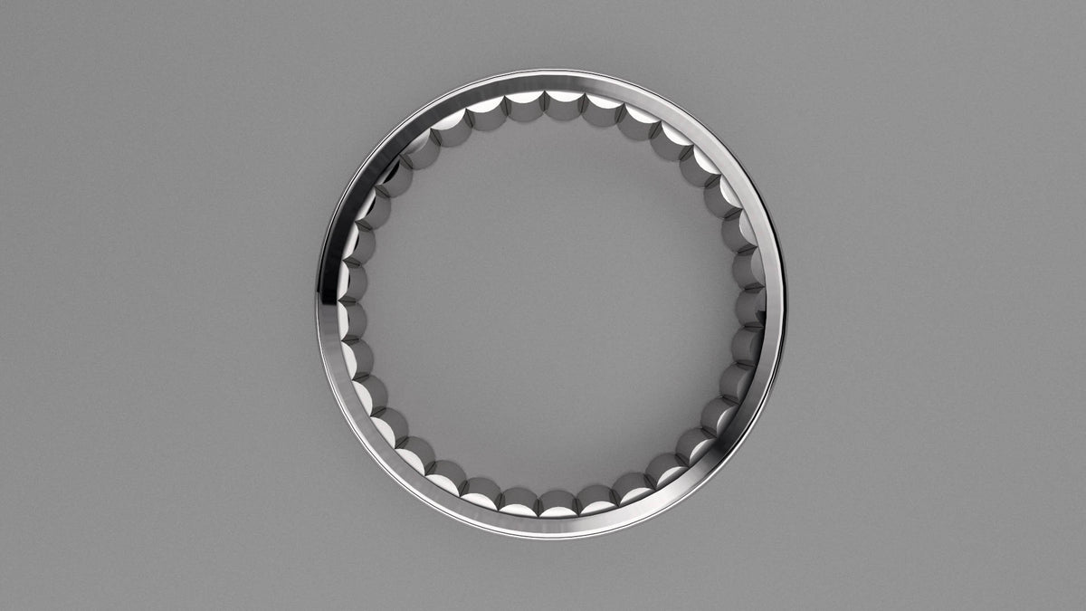 Brushed Sterling Silver 6mm Interior Fluted Wedding Band