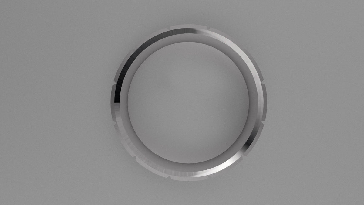 Brushed Sterling Silver 8mm Brick Pattern Wedding Band