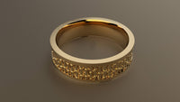 Polished Yellow Gold 6mm Bamboo Wedding Band
