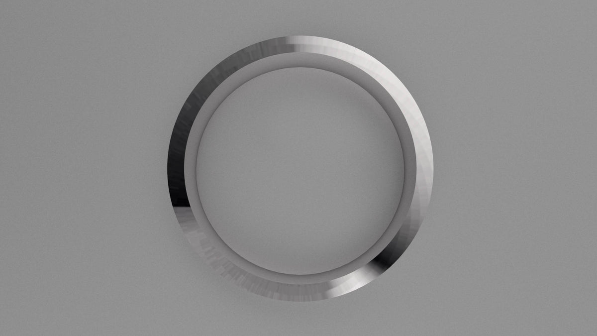 Polished Sterling Silver 6mm Fluted Wedding Band