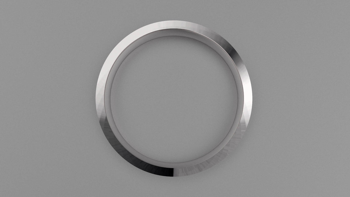 Polished Sterling Silver 3mm Single V Groove Wedding Band
