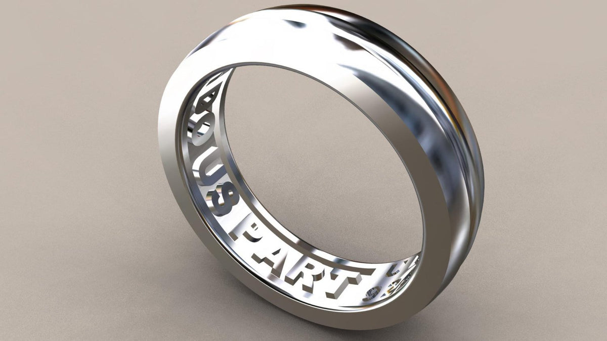 Polished Sterling Silver 6mm Interior Message Wedding Band