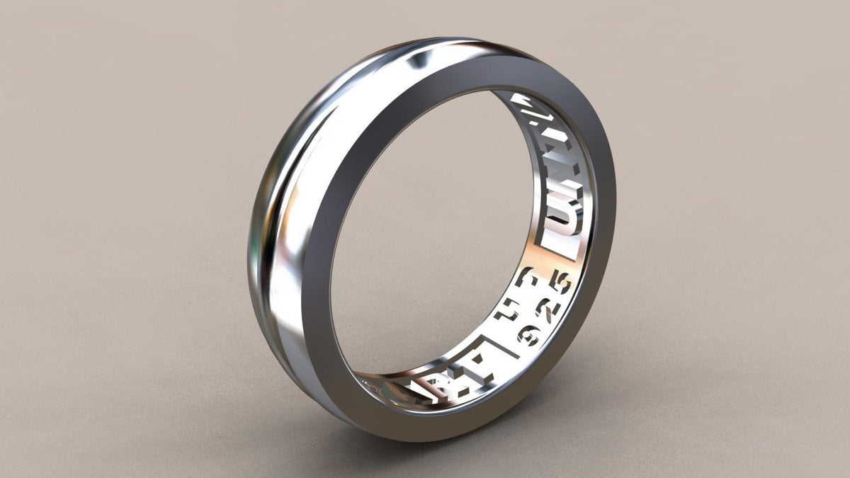 Polished Sterling Silver 6mm Interior Message Wedding Band
