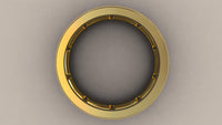 Polished Yellow Gold 8mm Open Bar Wedding Band