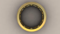 Polished Yellow Gold 8mm Open Cross Bar Wedding Band